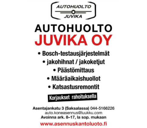 Autokorjaamon asiakaskunta on rakentunut mainonnalla kaupunkilehdessä